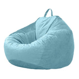 Max Extra Large Velvet Bean Bag Cover Sofa Slipcover 100x120cm Sky Blue - Aladdin Shoppers