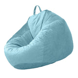 Max Extra Large Velvet Bean Bag Cover Sofa Slipcover 100x120cm Sky Blue - Aladdin Shoppers