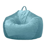 Max Extra Large Velvet Bean Bag Cover Sofa Slipcover 100x120cm Sky Blue - Aladdin Shoppers