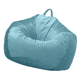 Max Extra Large Velvet Bean Bag Cover Sofa Slipcover 100x120cm Sky Blue - Aladdin Shoppers