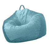 Max Extra Large Velvet Bean Bag Cover Sofa Slipcover 100x120cm Sky Blue - Aladdin Shoppers