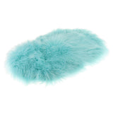 Max Faux Wool Area Rugs Bedside Floor Mat Plush Sofa Cover Seat Pad Light Blue - Aladdin Shoppers