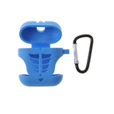 Max Fish Bone Shape Silicone Protective Case Keychain for Apple AirPods Blue - Aladdin Shoppers