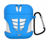 Max Fish Bone Shape Silicone Protective Case Keychain for Apple AirPods Blue - Aladdin Shoppers