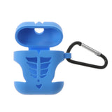 Max Fish Bone Shape Silicone Protective Case Keychain for Apple AirPods Blue - Aladdin Shoppers