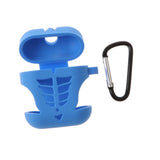 Max Fish Bone Shape Silicone Protective Case Keychain for Apple AirPods Blue - Aladdin Shoppers