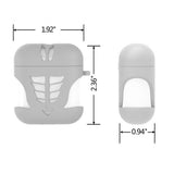 Max Fish Bone Shape Silicone Protective Case Keychain for Apple AirPods White - Aladdin Shoppers