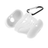 Max Fish Bone Shape Silicone Protective Case Keychain for Apple AirPods White - Aladdin Shoppers