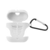 Max Fish Bone Shape Silicone Protective Case Keychain for Apple AirPods White - Aladdin Shoppers