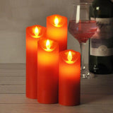 Max Flameless LED Battery Candles Waterproof Flickering Light 5.3 ×5.3 ×17.5cm - Aladdin Shoppers