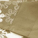 Max Floral Window Curtain Semi-Sheer Kitchen Curtain Tier Light Khaki - 130x41cm - Aladdin Shoppers