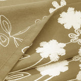 Max Floral Window Curtain Semi-Sheer Kitchen Curtain Tier Light Khaki - 130x41cm - Aladdin Shoppers