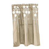 Max Floral Window Curtain Semi-Sheer Kitchen Curtain Tier Light Khaki - 137x61cm - Aladdin Shoppers