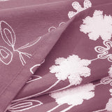 Max Floral Window Curtain Semi-Sheer Kitchen Curtain Tier Purple - 74x61cm - Aladdin Shoppers