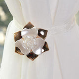 Max Flower Shape Magnetic Curtain Tie Backs Buckle Clip Holdback Flower Ribbon#5