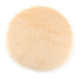 Max Fluffy Faux Fur Seat Cushion Pad Artificial Sheepskin Mat Beige 30cm - Aladdin Shoppers