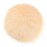 Max Fluffy Faux Fur Seat Cushion Pad Artificial Sheepskin Mat Beige 30cm - Aladdin Shoppers