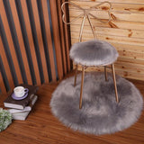 Max Fluffy Faux Fur Seat Cushion Pad Artificial Sheepskin Mat Gray 30cm - Aladdin Shoppers