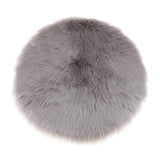 Max Fluffy Faux Fur Seat Cushion Pad Artificial Sheepskin Mat Gray 30cm