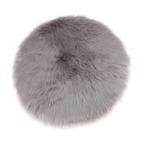 Max Fluffy Faux Fur Seat Cushion Pad Artificial Sheepskin Mat Gray 30cm - Aladdin Shoppers