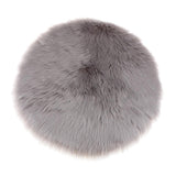 Max Fluffy Faux Fur Seat Cushion Pad Artificial Sheepskin Mat Gray 30cm - Aladdin Shoppers