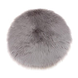 Max Fluffy Faux Fur Seat Cushion Pad Artificial Sheepskin Mat Gray 30cm - Aladdin Shoppers