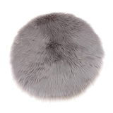 Max Fluffy Faux Fur Seat Cushion Pad Artificial Sheepskin Mat Gray 30cm - Aladdin Shoppers