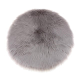 Max Fluffy Faux Fur Seat Cushion Pad Artificial Sheepskin Mat Gray 33cm - Aladdin Shoppers