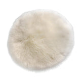 Max Fluffy Faux Fur Seat Cushion Pad Artificial Sheepskin Mat White 33cm - Aladdin Shoppers