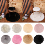 Max Fluffy Faux Fur Seat Cushion Pad Artificial Sheepskin Mat White 33cm - Aladdin Shoppers