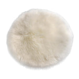 Max Fluffy Faux Fur Seat Cushion Pad Artificial Sheepskin Mat White 33cm - Aladdin Shoppers