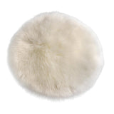 Max Fluffy Faux Fur Seat Cushion Pad Artificial Sheepskin Mat White 33cm - Aladdin Shoppers