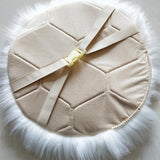 Max Fluffy Faux Fur Seat Cushion Pad Artificial Sheepskin Mat White Gray 30cm - Aladdin Shoppers