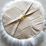 Max Fluffy Faux Fur Seat Cushion Pad Artificial Sheepskin Mat White Gray 33cm - Aladdin Shoppers