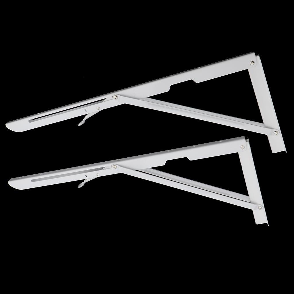 Max Folding Movable Triangle Shelf Bracket K Type Spring Steel Bracket 20inch - Aladdin Shoppers