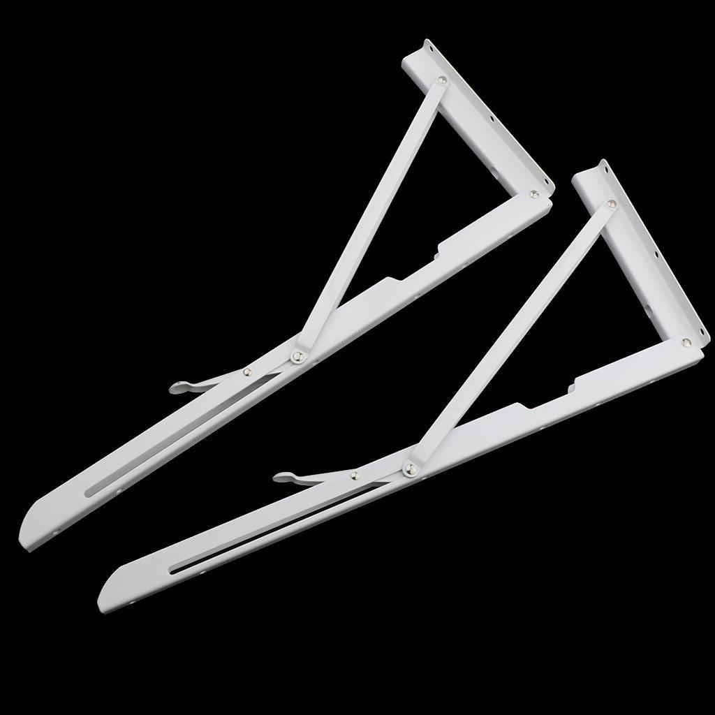 Max Folding Movable Triangle Shelf Bracket K Type Spring Steel Bracket 20inch - Aladdin Shoppers