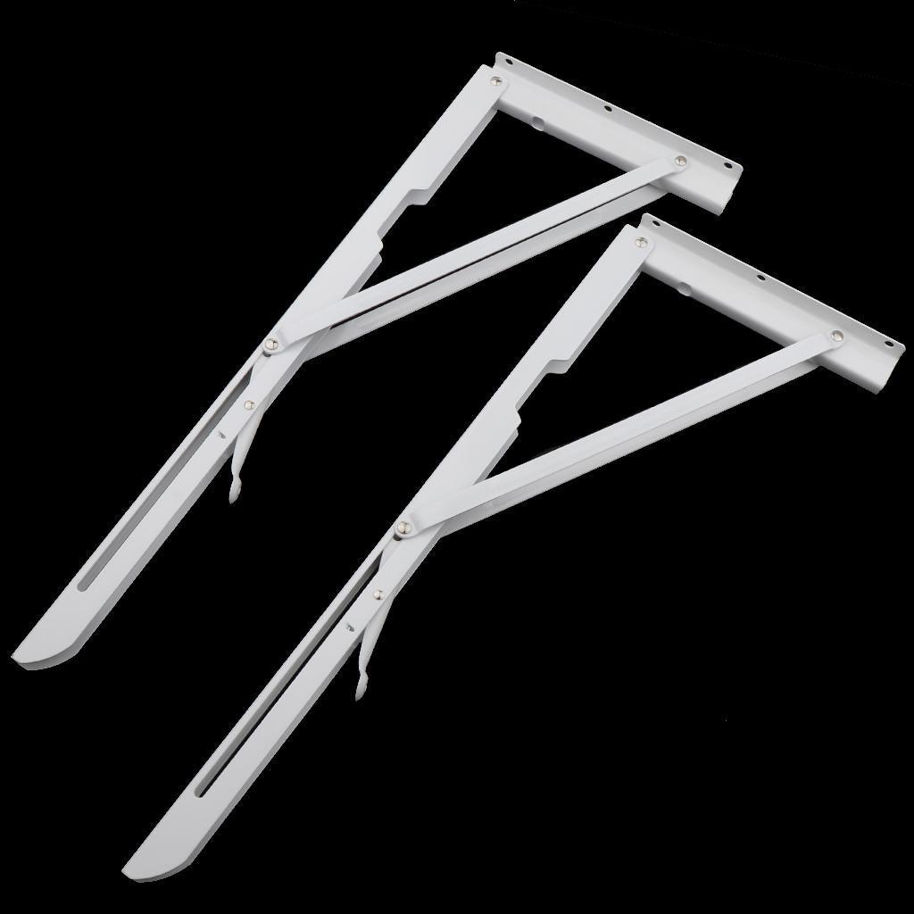 Max Folding Movable Triangle Shelf Bracket K Type Spring Steel Bracket 20inch - Aladdin Shoppers