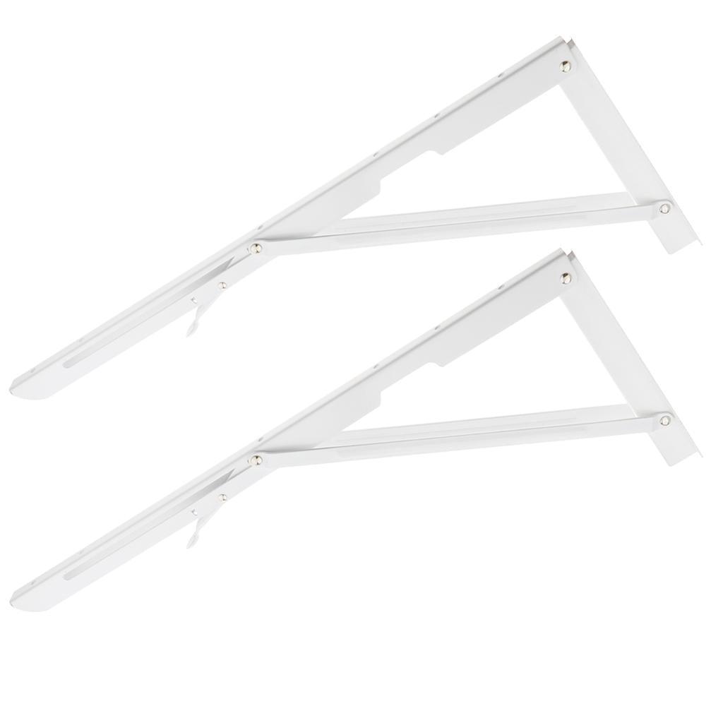 Max Folding Movable Triangle Shelf Bracket K Type Spring Steel Bracket 20inch - Aladdin Shoppers