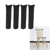 Max Furniture Feet Caps Covers/Knitted Chair Leg Socks 3x11cm Black - Aladdin Shoppers