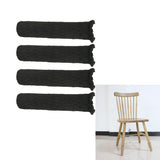 Max Furniture Feet Caps Covers/Knitted Chair Leg Socks 3x11cm Black - Aladdin Shoppers