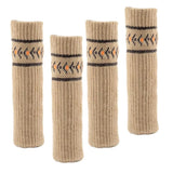 Max Furniture Feet Caps Covers/Knitted Chair Leg Socks 3x11cm Khaki _2 - Aladdin Shoppers