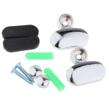 Max Glass Shelf Support Clamp Shelves Brackets Clip Polished Chrome 2Pcs 3-5mm - Aladdin Shoppers