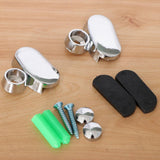 Max Glass Shelf Support Clamp Shelves Brackets Clip Polished Chrome 2Pcs 3-5mm - Aladdin Shoppers