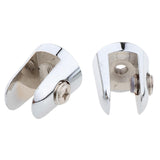 Max Glass Shelf Support Clamp Shelves Brackets Clip Polished Chrome 2Pcs 8-10mm