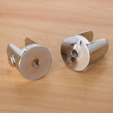 Max Glass Shelf Support Clamp Shelves Brackets Clip Polished Chrome 2Pcs 8-10mm - Aladdin Shoppers