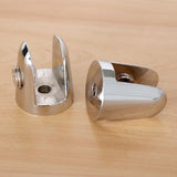 Max Glass Shelf Support Clamp Shelves Brackets Clip Polished Chrome 2Pcs 8-10mm - Aladdin Shoppers