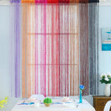 Max Glitter String Curtain Hanging Room Divider Voile Net Curtains Black - Aladdin Shoppers