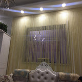 Max Glitter String Curtain Hanging Room Divider Voile Net Curtains Silver - Aladdin Shoppers
