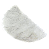 Max Half Round Artificial Wool Sheepskin Floor Mat Fluffy Floor Mat White Black - Aladdin Shoppers
