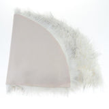 Max Half Round Artificial Wool Sheepskin Floor Mat Fluffy Floor Mat White Black - Aladdin Shoppers